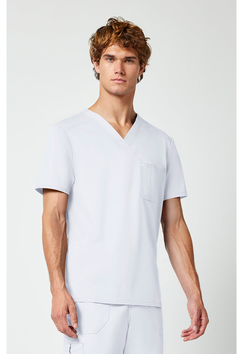White - Cherokee Cherokee WW Revolution Men's Scrub Top - Right Side View