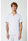White - Cherokee WW Revolution Men's Scrub Top - Front View