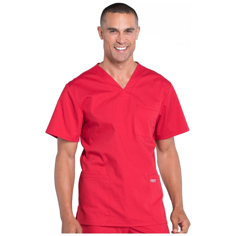 red - Men's V-Neck Top
