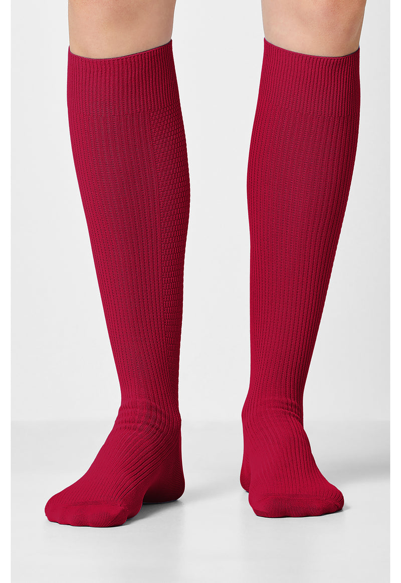 Red - 4 single pair of Support Socks