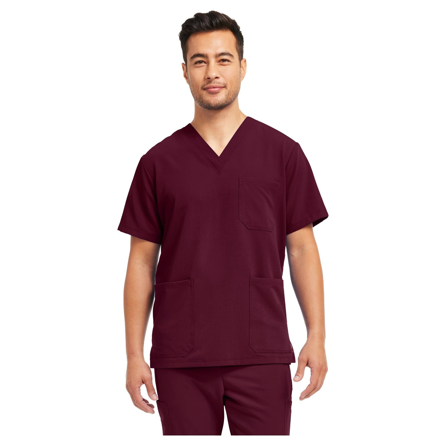 White Cross V-Tess Men's 3-Pocket V-Neck Scrub Top