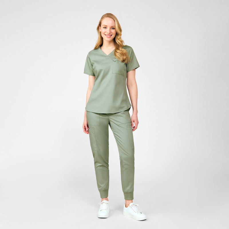 Seagrass - Landau ProFlex Women's 6 Pocket Cargo Jogger Scrub Pant for Nursing