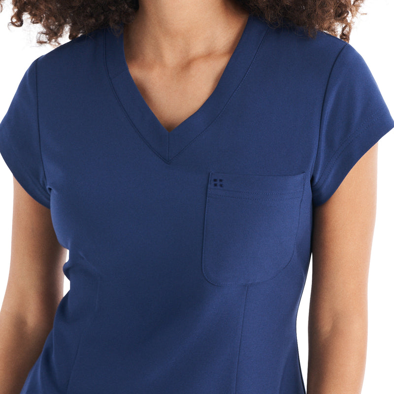 Standard - White Cross Women Scrub Tops - Detail View