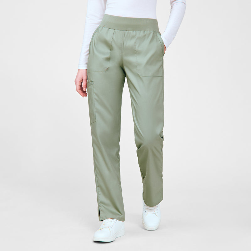 Seagrass - Landau ProFlex Women's 5 Pocket Cargo Scrub Pant for Nursing