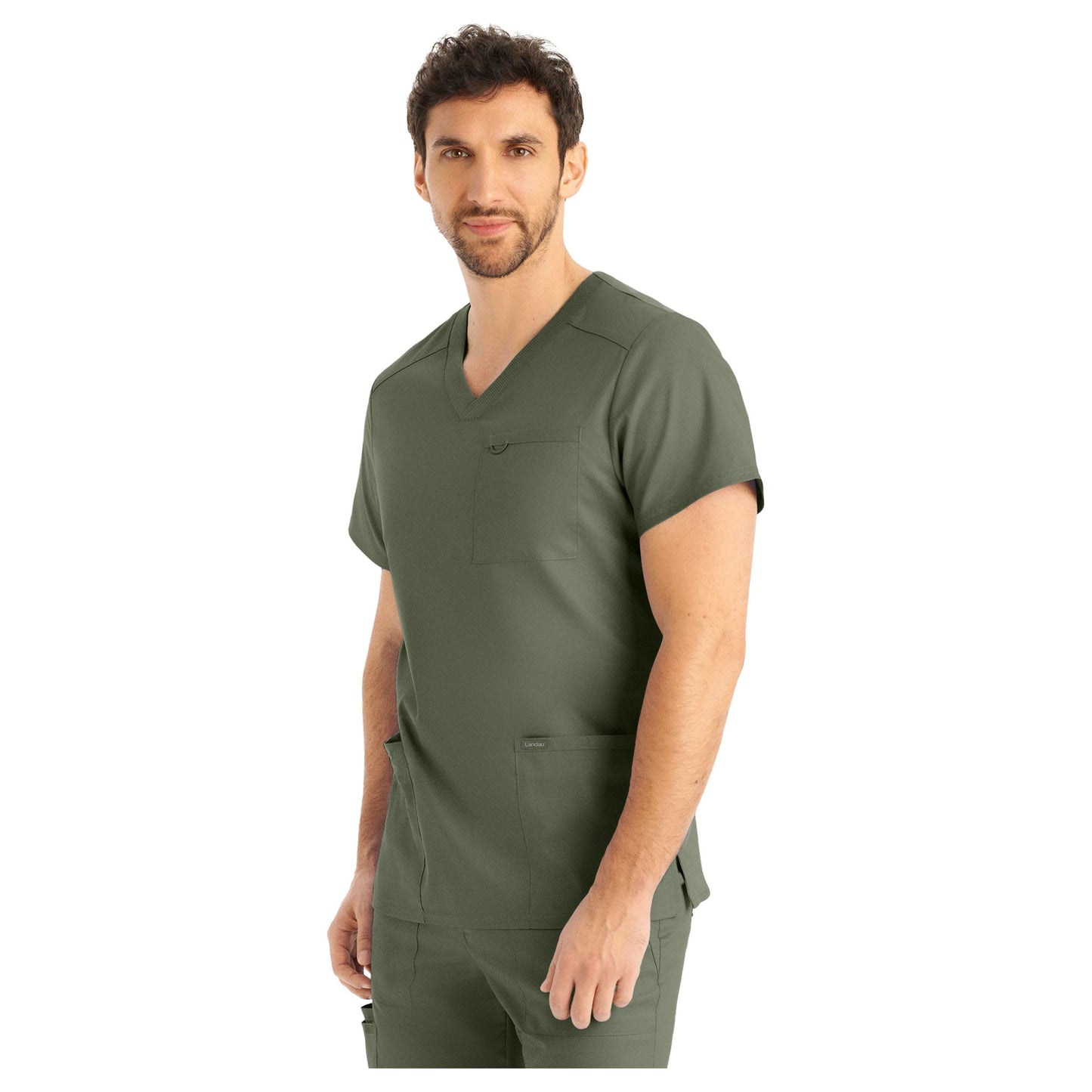 Landau ProFlex Men's 4-Pocket V-Neck Scrub Top