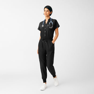 Women's 8 Pocket Forward Cargo Scrub Jumpsuit