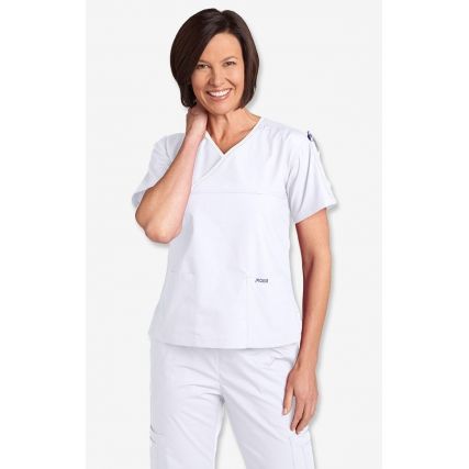 MOBB Criss Cross Scrub Solid Top Women SALE