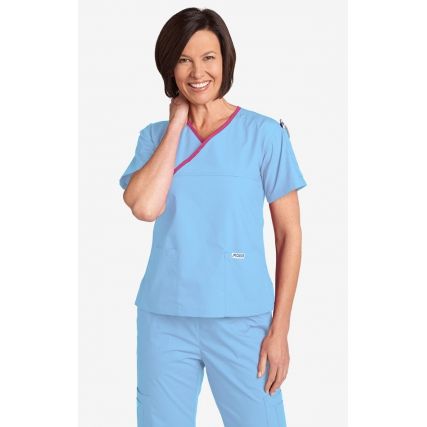 MOBB Criss Cross Scrub Solid Top Women SALE