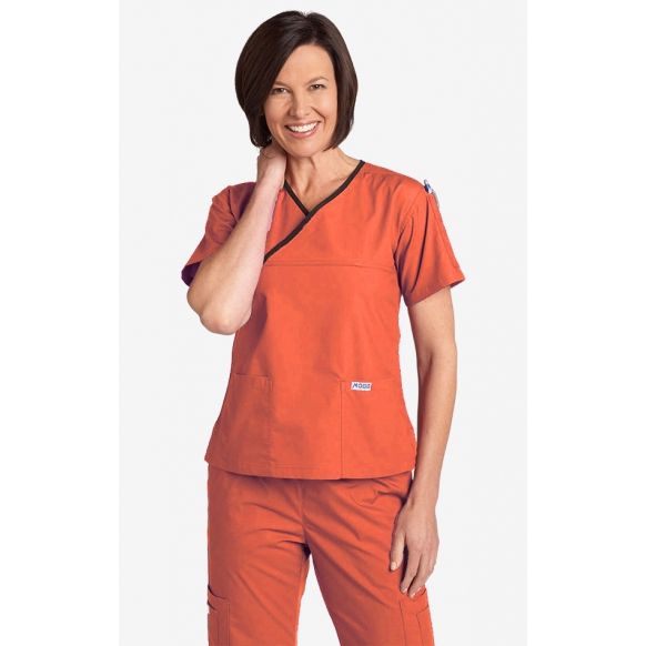 MOBB Criss Cross Scrub Solid Top Women SALE