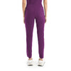 Sugar Plum/Black - White Cross CRFT Women's Jogger Scrub Pant - Back View