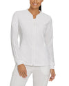 White - White Cross FIT Women's 2-Pocket Mesh Warm-Up Scrub Jacket - Front View