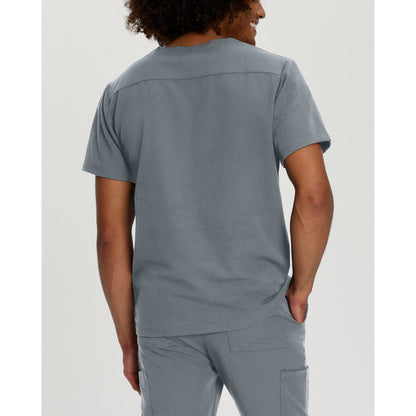 White Cross V-Tess Men's 2-Pocket V-Neck Scrub Top