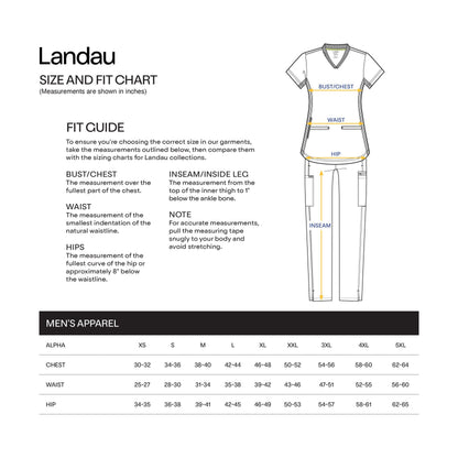 Landau ProFlex Men's 2-Pocket V-Neck Scrub Top