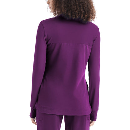 White Cross CRFT Women's 3-Pocket Quarter-Zip Mock Neck Pullover Scrub Top Sale