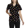 618 V-Neck Print WhiteCross Top SALE