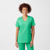 Cool Mint - Landau ProFlex Women's 3 Pocket V-Neck Rib-Knit Scrub Top for Nursing