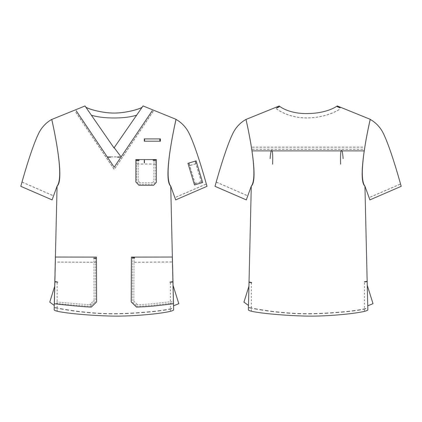 White Cross DUO Scrubs Men's Scrub Top