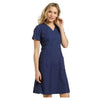 Women's 2 Pocket Mock Wrap Scrub Dress