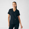 Black - Landau Women's Scrub Tops - Front View