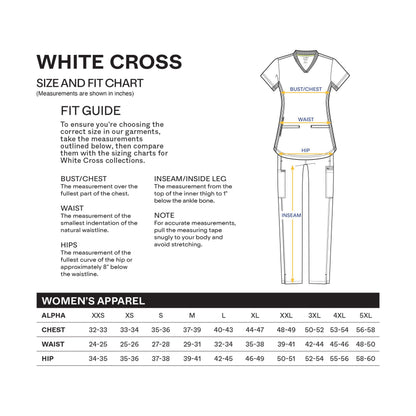 White Cross V-Tess Women's 4-Pocket V-Neck Scrub Top SALE*
